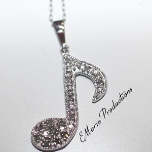 Zales | Music Note Charm and Chain